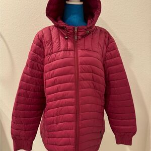 ZeroXposur Women's Quilted Puffer Jacket - Deep Red